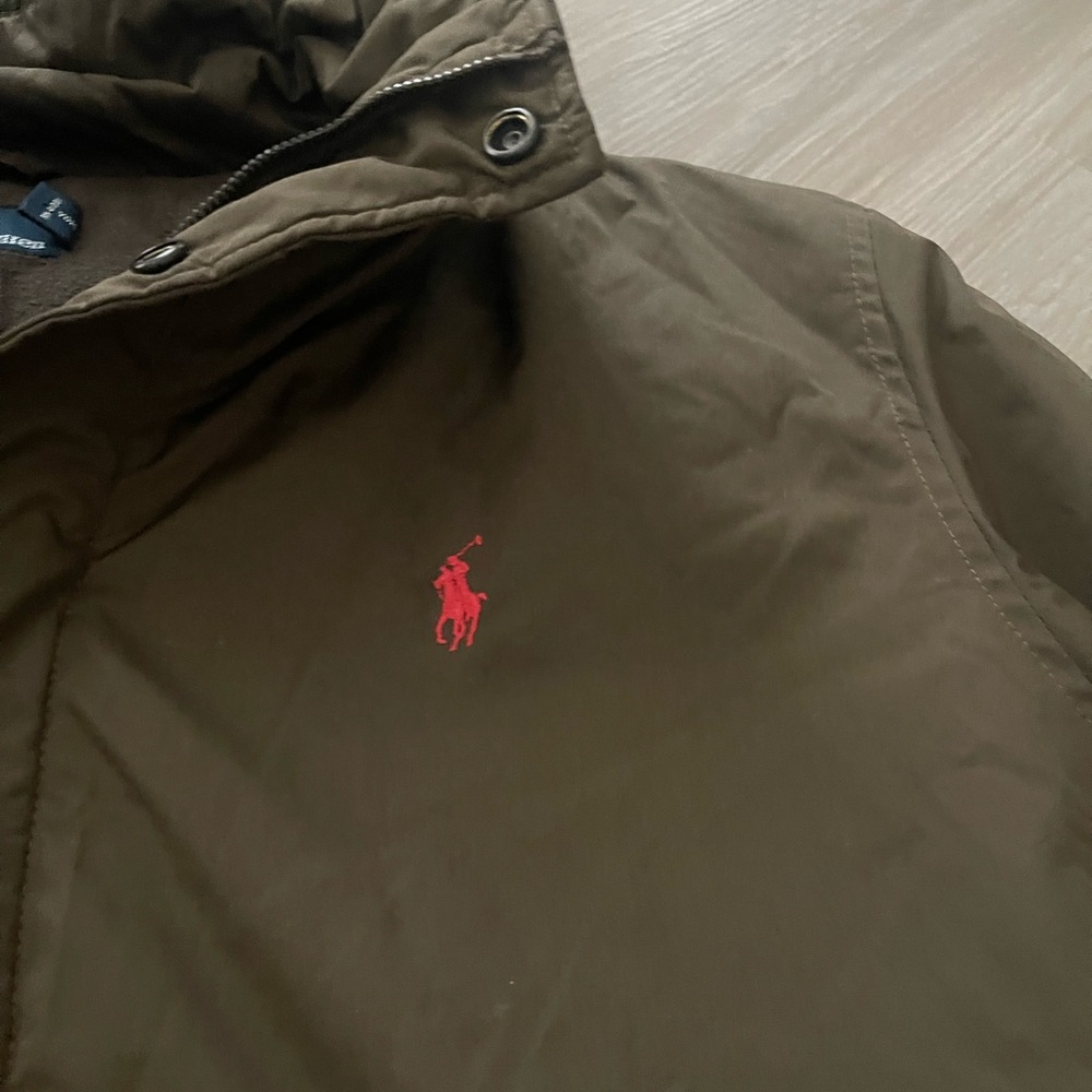 Ralph Lauren Men's olive Hooded Raincoat size xl - Picture 2 of 5